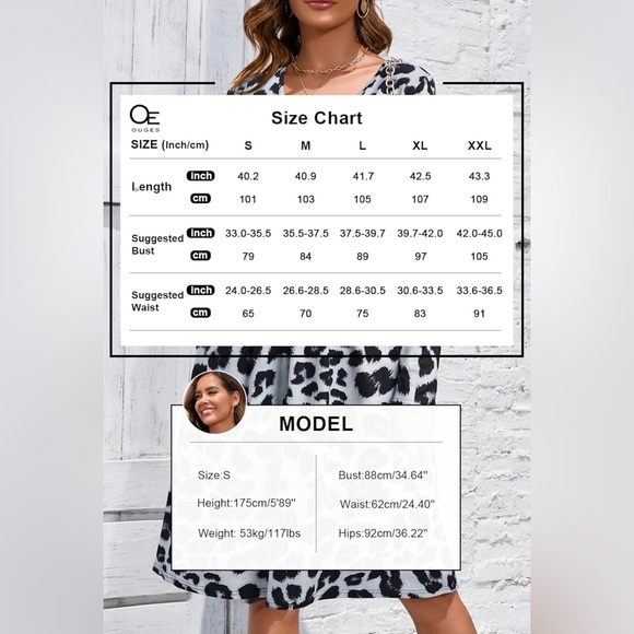 Womens Leopard Print Midi Dress sz L - Picture 7 of 13